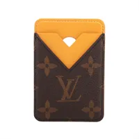 ルイ・ヴィトン モノグラム マカサー ポルトカルトマグネット M12853 カードケース ブラウン×イエロー