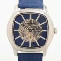 カトレックス SS×革 手巻き スケルトン文字盤