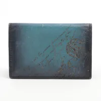 ベルルッティ カリグラフィ レザー カードケース ブルー