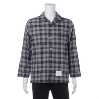 トムブラウン コットン シャツ 0 グレー×ネイビー