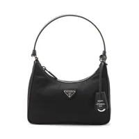 プラダ テスート サフィアーノ ナイロン ハンドバッグ ブラック