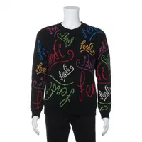 フェンディ ウール ニット 21年 48 ブラック×マルチカラー