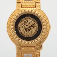 ジャンニヴェルサーチ 7009016 GP×革 QZ シャンパン文字盤
