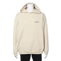 バレンシアガ コットン パーカー 22年 XL ベージュ