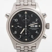 IWC ドッペルクロノグラフ IW371319 SS AT ブラック文字盤