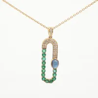 ノンブランド サファイア エメラルド ダイヤ K18