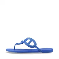 エルメス エジェリ ラバー ビーチサンダル 36 ブルー