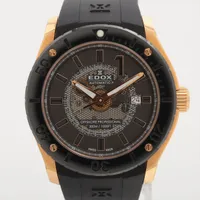 エドックス クロノオフショア GP×ラバー AT ブラック文字盤
