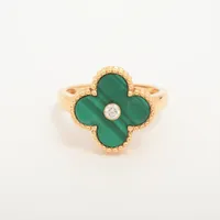 ヴァンクリーフ&アーペル ヴィンテージアルハンブラ マラカイト ダイヤ 750(YG) 51