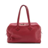 エルメス ヴィクトリア35 トリヨンクレマンス ルージュガランス シルバー金具