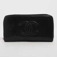 シャネル ココマーク レザー ブラック ゴールド金具