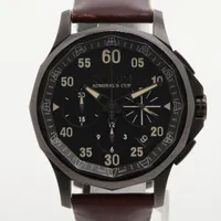 コルム アドミラルズカップ SS×社外革 AT ブラック文字盤