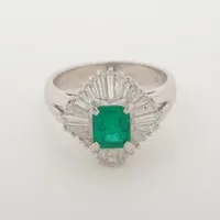 ノンブランド エメラルド ダイヤ Pt900