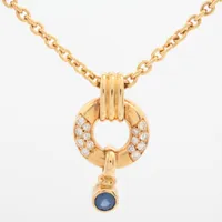 メレリオディメレー サファイア ダイヤ 金性不明（ホールマーク）