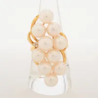 ノンブランド パール ダイヤ K18