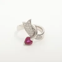 ノンブランド ルビー ダイヤ Pt900