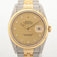 ロレックス デイトジャスト36 16233G SS×YG AT シャンパン文字盤
