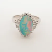 ノンブランド ボルダーオパール ダイヤ Pt900