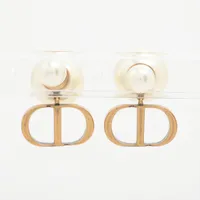 ディオール Dior Tribales  ディオール トライバル GP×フェイクパール ピアス(両耳用) ゴールド