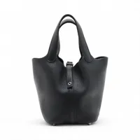 エルメス ピコタンロック18 PM トリヨンクレマンス ブラック シルバー金具