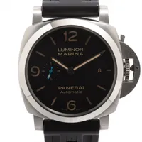 パネライ ルミノールマリーナ PAM01312 SS×ラバー AT ブラック文字盤