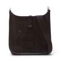 エルメス エヴリン1 29 PM ヴォーエプソン ショコラ ゴールド金具