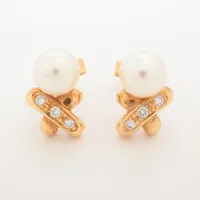 タサキ パール ダイヤ K18(YG) 約5.0mm