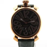 ガガミラノ マヌアーレ48mm 5011.04S GP×革 手巻き グリーン文字盤