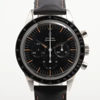 オメガ スピードマスター ファーストオメガインスペース 310.32.40.50.06.001 SS×革 手巻き ブラック文字盤