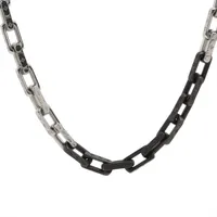 ルイ・ヴィトン コリエ モノグラム チェーン M00677 メタル ネックレス LE1294 ブラック×シルバー