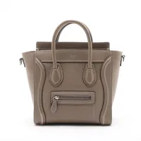 セリーヌ ホリゾンタルカバ キャンバス トートバッグ ホワイト AB