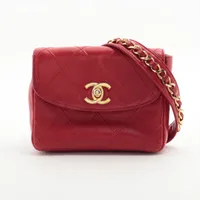 レア　ヴィンテージ　シャネル　ワンピース　ハーフジップ　ココマーク　金ボタン　赤 CHANEL シャネル ワンピース ココマーク COCO P26968V – VINTAGE