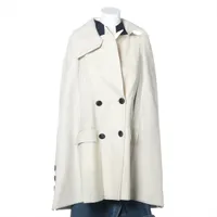 サカイ ウール×ポリエステル ポンチョ 21年 1 グレー