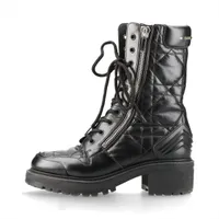 クリスチャンディオール D-Leader レザー ブーツ 37 ブラック