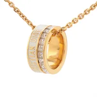 ディオール DIOR NIGHT CODE GP×ラインストーン ネックレス ゴールド ＡＢランク