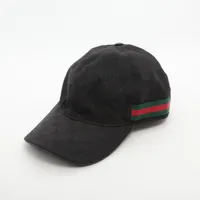 グッチ GGキャンバス コットン×ポリエステル×ナイロン キャップ XL ブラック