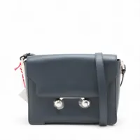 マルニ トランカルー レザー ショルダーバッグ ネイビー
