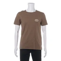 ディオール CDロゴ コットン Tシャツ S ブラウン