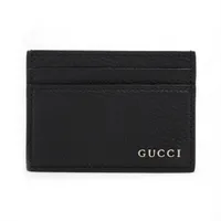 グッチ ロゴ 771157 レザー カードケース ブラック