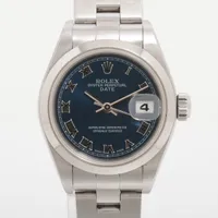 ロレックス オイスターパーペチュアルデイト 79160 SS AT ブルー文字盤
