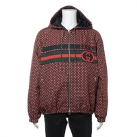 グッチ ナイロン×ポリエステル 中綿ジャケット 52 マルチカラー