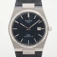 ティソ PRX T137407A SS×革 AT ブルー文字盤