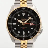 セイコー 5スポーツ SKX GMT SBSC017 SS AT シルバー文字盤 ABランク