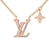 ルイ・ヴィトン ネックレス LV アイコニック エナメル M01215 GP×エナメル ネックレス BY4215 ゴールド×ピンク Ｂランク