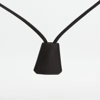 エルメス クロシェット レザー ネックレス ブラック