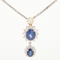 ノンブランド サファイア ダイヤ Pt850×金性不明