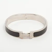 エルメス クリックHH ファン GP バングル シルバー×ブラック
