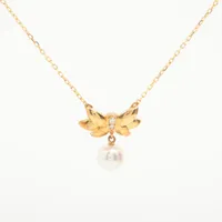 ミキモト パール ダイヤ K18(YG) 7.0mm