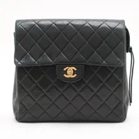 シャネル マトラッセ ラムスキン ブラック ゴールド金具