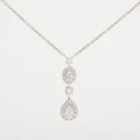 グラフ アイコン オーバル＆ペアシェイプ ダイヤ 750(WG) G